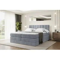 Altdecor Boxspringbett mit Matratze, Topper, Polsterbett mit Bettkasten OTTA