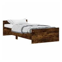 VidaXL Bettgestell Räuchereiche 100x200 cm Holzwerkstoff Modell 11909582