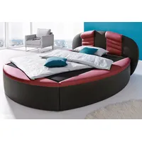 Westfalia Schlafkomfort Rundbett, bunt (schwarz, bordeauxrot), B:200cm L:230cm, Bezug