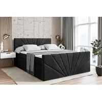 Altdecor Boxspringbett Schwarz, Höhe ca. 20 cm 120x200 cm,