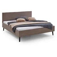 Aileenstore Polsterbett 180 x 200 Bettgestell mit Kopfteil Taupe