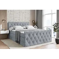 Altdecor Boxspringbett mit H3 Matratze-Bonellfederung, H4 Multipocket-Matratze (18 cm