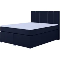 Roller Boxspringbett - cobalt - H3 - Bonell-Federkern -