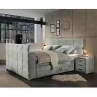 Lomadox Boxspringbett 180x200 cm, mit TV-Halterung, mit Bettkasten, Hotelbett