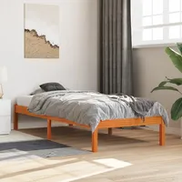 VidaXL Massivholzbett ohne Matratze Wachsbraun 75x190 cm Kiefernholz