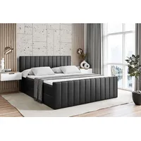 Altdecor Boxbett, Schwarz Hochglanz, Höhe ca. 20 cm, 200x200