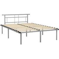 VidaXL Bettgestell Grau Metall 160x200 cm