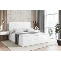 Altdecor Boxbett, Weiß Hochglanz, Höhe ca. 19 cm, 200x200