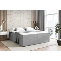 Altdecor Boxbett, Grau, Holzwerkstoff, Höhe ca. 20 cm 140x200