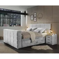 Lomadox Boxspringbett 180x200 cm, mit TV-Halterung, mit Bettkasten, Hotelbett