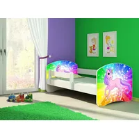 Clamaro Kinderbett, Babybett 70x140, 80x160, 80x180cm Juniorbett, Kind, Motiv,