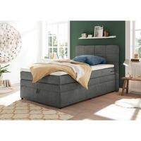 Lomadox Boxspringbett 140x200 cm Jugendbett mit Bettkasten TEREZIN-09 Hotelbett
