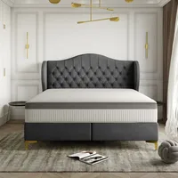 Kaiser Möbel Bett mit Taschenmatratze und Kokosnuss LEGEND Graphit