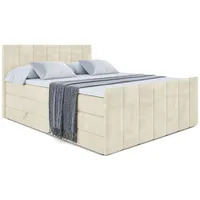 Altdecor Boxspringbett Beige, Höhe ca. 20 cm, 200x200 cm,
