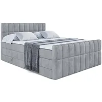 Altdecor Boxspringbett Grau, Höhe ca. 20 cm, 140x200 cm,