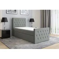 Mebloland Boxspringbett LILI mit Bonell-Matratze und Topper - 80x200