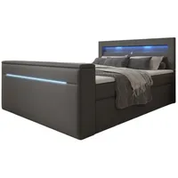Luxusbetten24 Boxspringbett Repos mit TV Lift, USB und LED