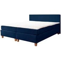 Alina Boxspringbett ALINA, blau (dunkelblau tcm 96), B:181cm L:206cm,