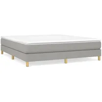 VidaXL Boxspringbett Hellgrau 160x200 cm Stoff1400048