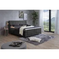 Alina Boxspringbett ALINA "Edward", schwarz (schwarz xbo 10), B:200cm