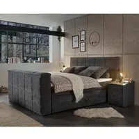 Lomadox Boxspringbett 180x200 cm, mit TV-Halterung, mit Bettkasten, Hotelbett