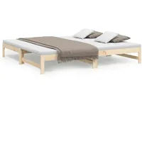 VidaXL Tagesbett Ausziehbar 2x(100x200) cm Massivholz Kiefer