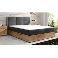 Möbel punkt Boxspringbett LISSABON Eiche Holz mit Bettkasten 180