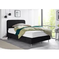 Westfalia Schlafkomfort Boxspringbett, schwarz, B:100cm L:212cm, Bezug Kaltschaum-Topper: mit