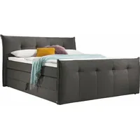 Set One by Musterring Boxspringbett "Florida", grau (anthrazit), B:165cm