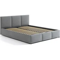 Home collective Polsterbett Doppelbett 160x200 cm Samt grau |