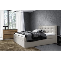 Fun Möbel Boxspringbett Schlafzimmerbett VIDE 180x200cm Kunstleder Madryt inkl.