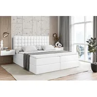 Altdecor Boxbett, Weiß Kunstleder - Weiß