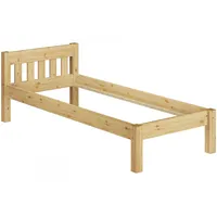 Erst-Holz Futonbett Einzelbett 100x200 Massivholzbett Kiefer natur Bettrahmen ohne