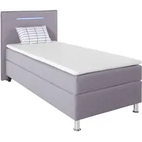 Collection AB Boxspringbett, inkl. LED-Beleuchtung, Topper und Kissen grau
