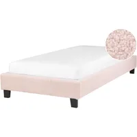 Beliani Beliani, Polsterbett Pink, Dunkelbraun, Textil, 90x200 cm