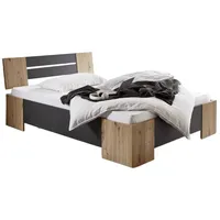 BMG Möbel Futonbett Graz Artisan Eiche/Anthrazit Bett 140x200 cm