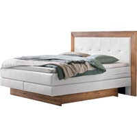 Hasena Boxspringbett 140-180 cm Braun / weiß Liegefläche:140 x