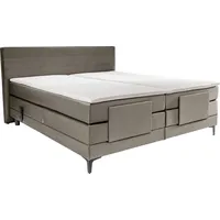 Alina Boxspringbett ALINA "Powell", braun (hellbraun gcp 42), B:172cm