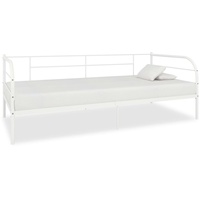 VidaXL Tagesbett-Rahmen Weiß Metall 90×200 cm