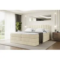 Altdecor Boxspringbett Beige, Höhe ca. 20 cm, 160x200 cm,