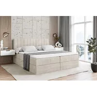 Altdecor Boxbett, Beige, Höhe ca. 20 cm, 160x200 cm,