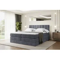 Altdecor Boxspringbett mit Matratze Topper, Polsterbett mit Bettkasten OTTA