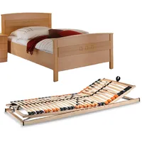 Vaja SET Seniorenbett Buche Dekor mit verstellbarem Lattenrost 100x200