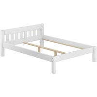 Erst-Holz Doppelbett Ehebett weiß Kiefer Massivholzbett 160x200 Bettgestell ohne