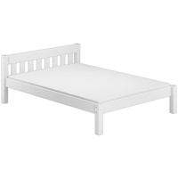 Erst-Holz Futonbett Doppelbett 140x200 Massivholz Kieferbett weiß Kiefer Zubehör