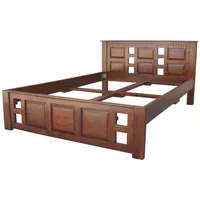 MASSIVMOEBEL24.DE Bett Akazie 160x200x90 nougat lackiert