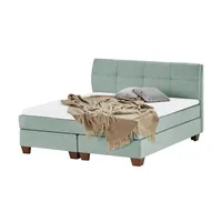 SKAGEN BEDS Boxspringbett Vegg ¦ blau ¦ Maße (cm):
