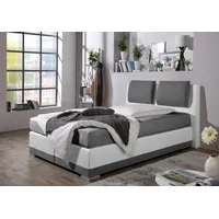 MAINTAL Boxspringbett, verstellbare Kopfstütze grau