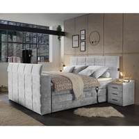 Lomadox Boxspringbett 180x200 cm, mit TV-Halterung, elektrisch verstellbar und