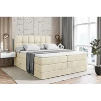 Altdecor Boxspringbett Beige, Höhe ca. 37 cm, 160x200 cm,